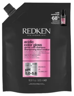 Redken Acidic Color Gloss Șampon delicat pentru păr vopsit, rezerve de 500 ml