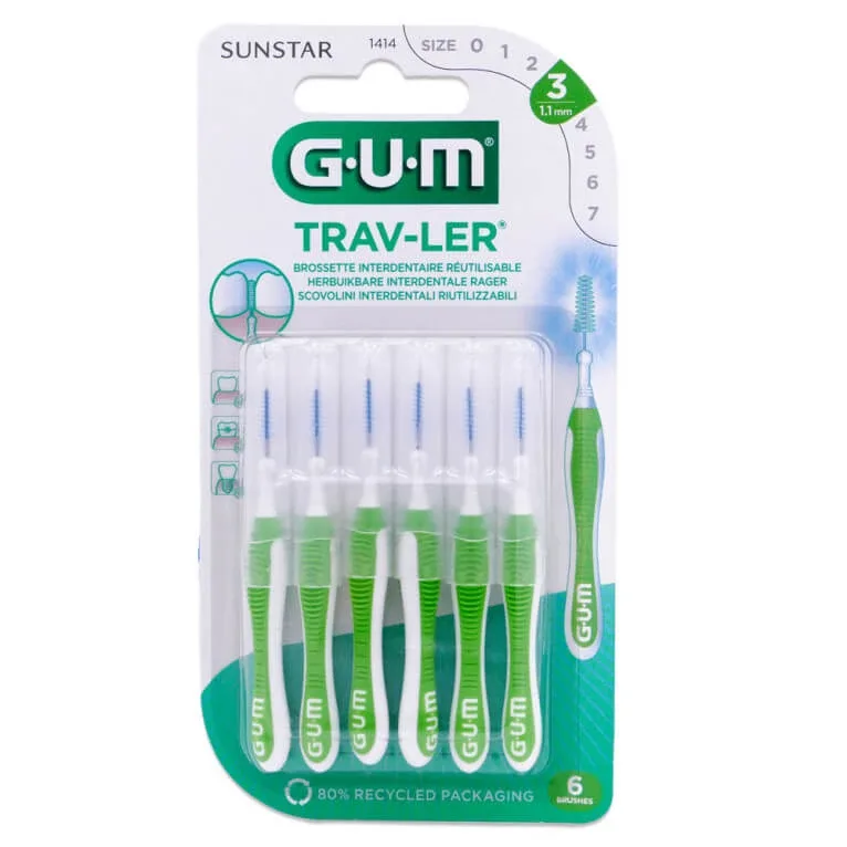 SUNSTAR GUM TRAV-LER 6 PERIUȚE DE 1,1 MM — preț și oferte
