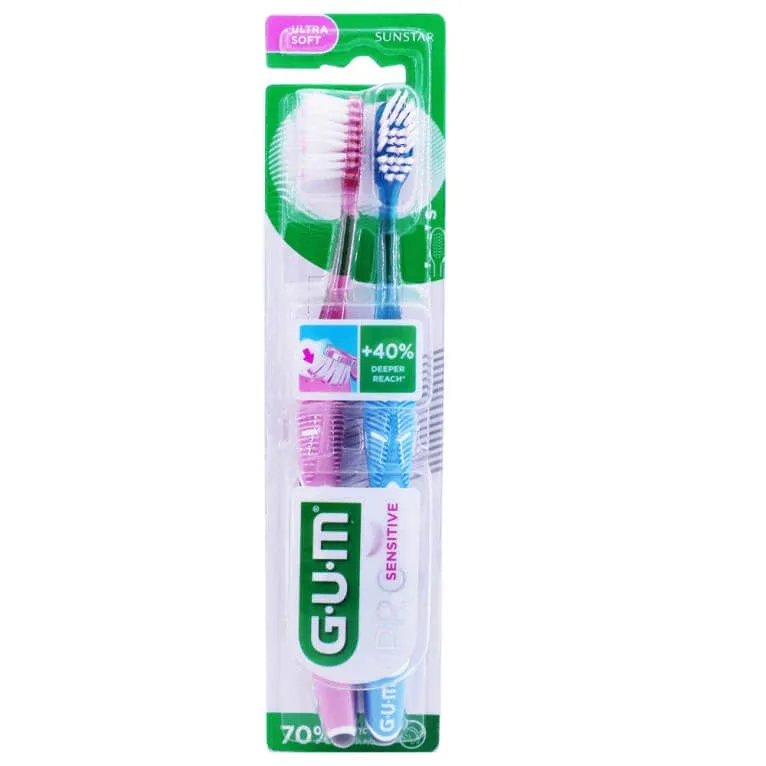 SUNSTAR GUM PRO SENSITIVE – Set de 2 periuțe de dinți ultra-moi — preț și oferte