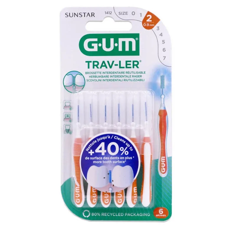SUNSTAR GUM TRAV-LER 0,9 mm, 6 periuțe — preț și oferte
