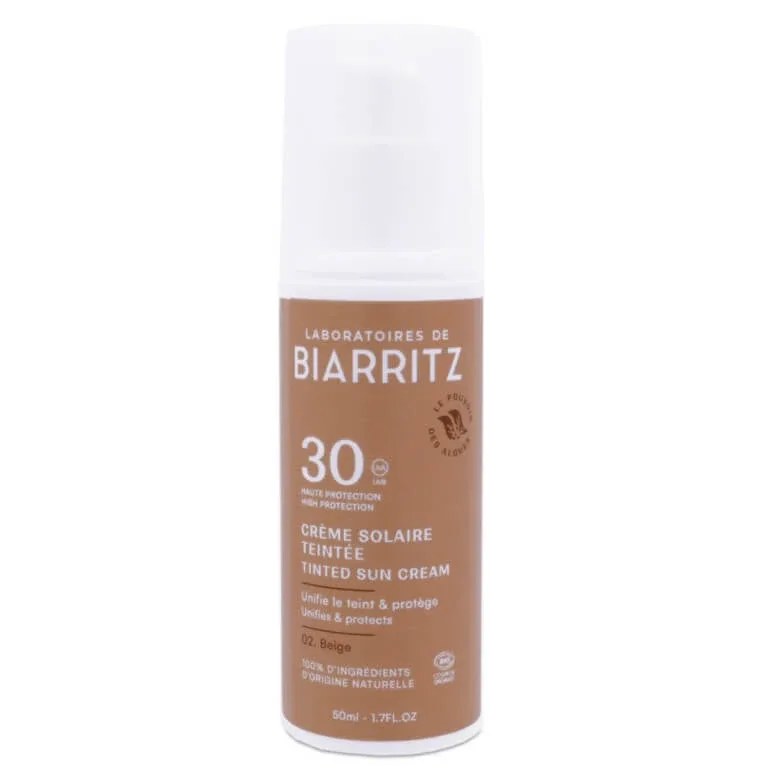BIARRITZ CREMĂ DE PROTECȚIE SOLARĂ CU NUANȚĂ SPF30 02 BEIGE 50ML — preț și oferte