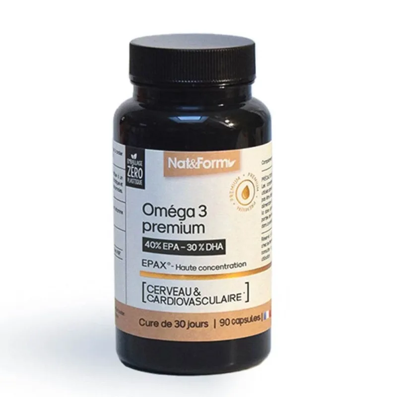 Nat&Form Omega 3 Premium Creier și sistem cardiovascular 90 capsule — preț și oferte