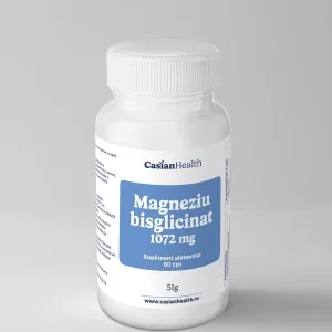 Magneziu bisglicinat 1072 mg, 60 capsule vegetale, Casian Health