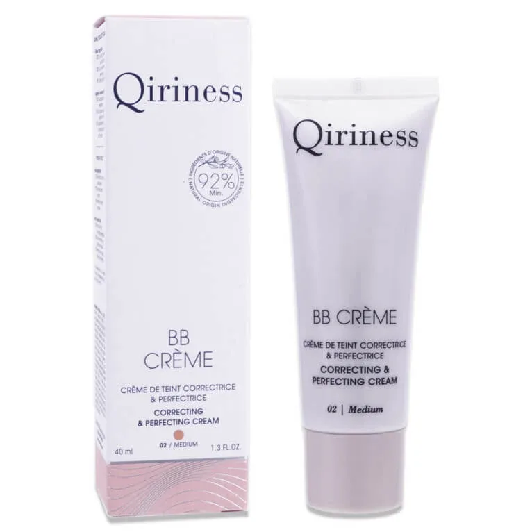QIRINESS BB CREMĂ DE FOND DE TEN CORECTORĂ ȘI PERFECȚIONATOARE 02 MEDIUM 40 ML — preț și oferte