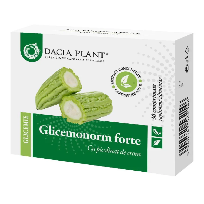 Glicemonorm Forte, 30 comprimate, Dacia Plant — preț și oferte