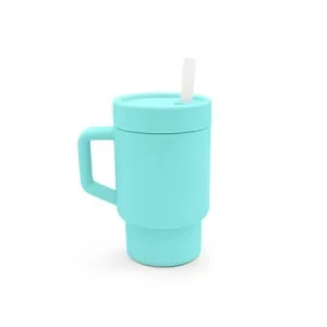 Cana din silicon pentru copii, Blue, 290 ml, Melii