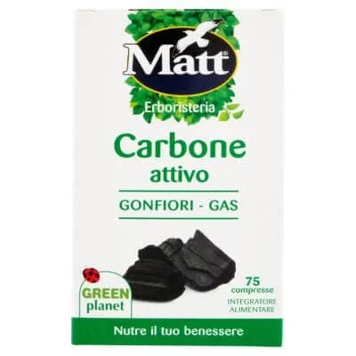 Matt herbalist cărbune activat 75 comprimate — preț și oferte