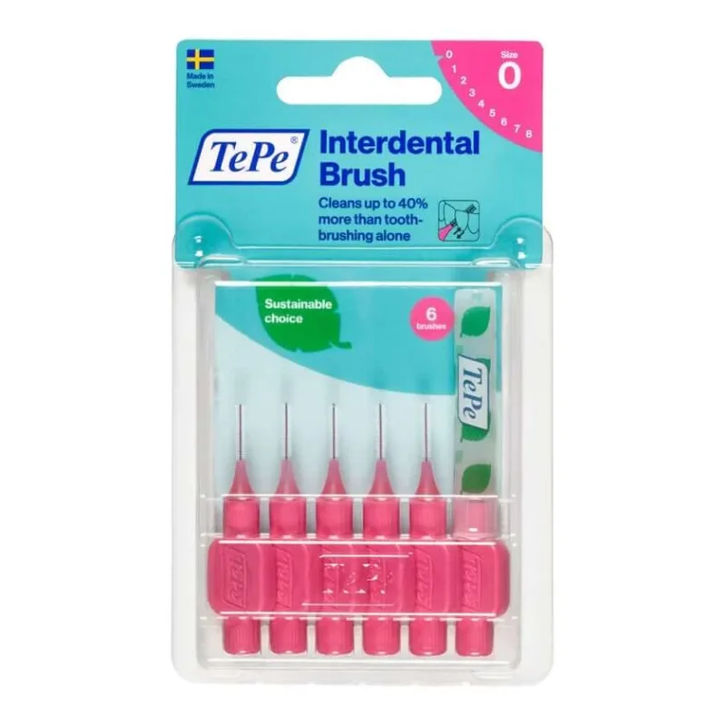 Perie interdentară TEPE 0.4mm roz 6 buc — preț și oferte