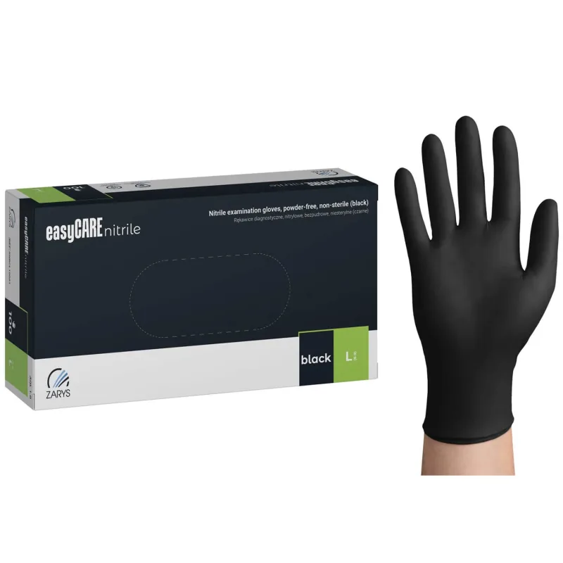 EasyCare Nitrile, mănuși din nitril, nesterile, fără pudră, negre, mărimea L, 100 bucăți — preț și oferte