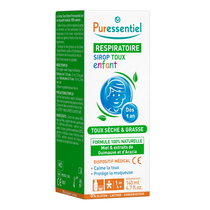Sirop de tuse copii Respiratory, 140 ml, Puressentiel — preț și oferte