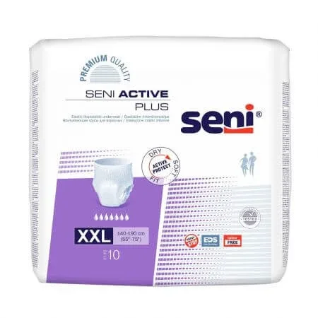 Scutece pentru adulti Active Plus, XXL, 10 bucati, Seni — preț și oferte