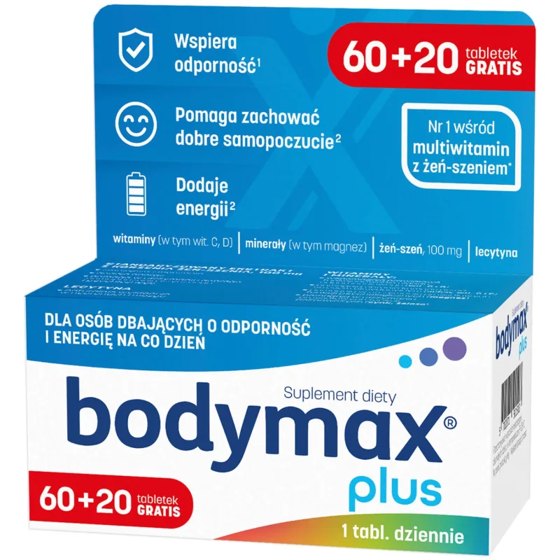 Bodymax Plus, 60 comprimate + 20 comprimate gratuite — preț și oferte