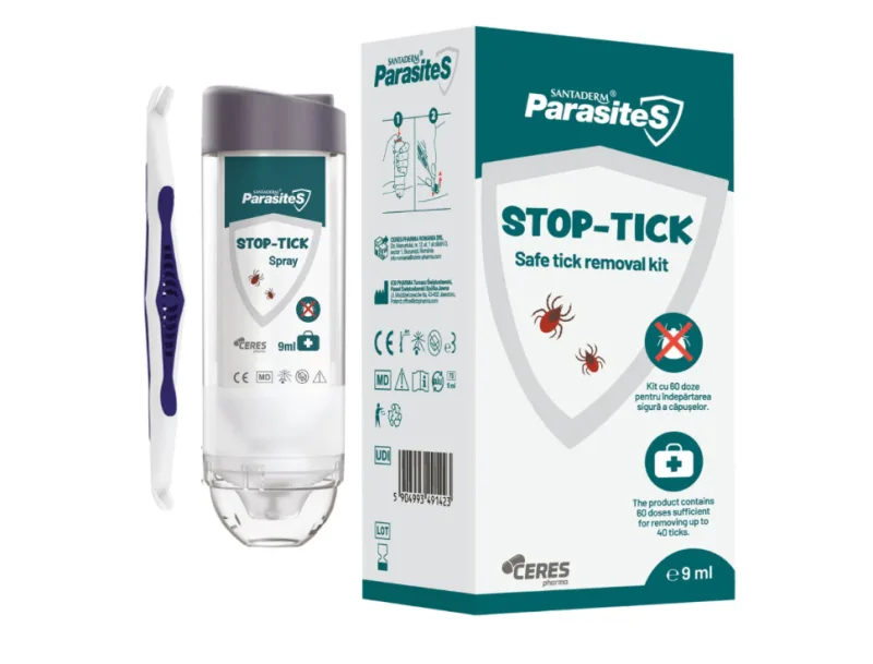 Set pentru extragerea capuselor Stop Tick Santaderm Parasites, Viva Pharm | 9 ml VIVA PHARMA — preț și oferte
