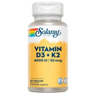 Solaray Vitamina D3 + K2 - 60 VegCaps — preț și oferte