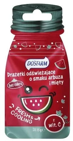 Dosfarm Drajeuri răcoritoare cu aromă de pepene roșu și mentă cu ... — preț și oferte