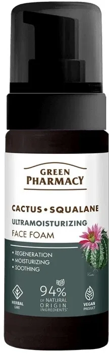 Green Pharmacy Spumă de curățare cactus, squalane 150 ml