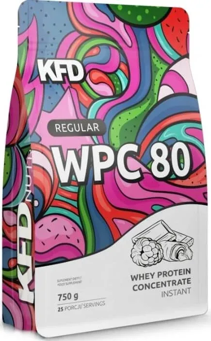 KFD WPC 80 Regular ciocolată albă cu aromă de zmeură 750 g — preț și oferte