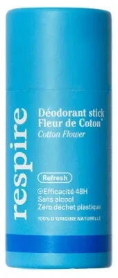 Respire Deodorant Stick „Fleur de Coton”, ambalaj din carton ecologic, 50 g — preț și oferte