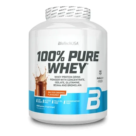 Shake proteic 100% Pure Whey, Salted Caramel, 2000 g, BioTechUSA — preț și oferte