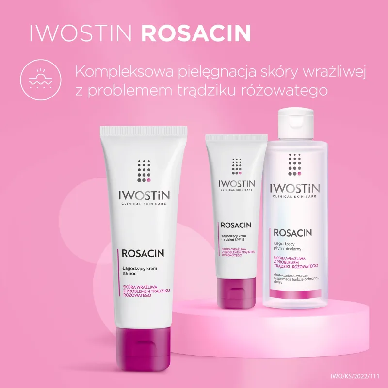 Iwostin Rosacin, Cremă de noapte calmantă, piele sensibilă cu rozacee, 40 ml — preț și oferte