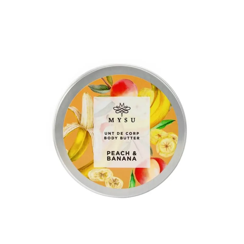 Unt de corp Peach & Banana, 185 ml, Mysu — preț și oferte