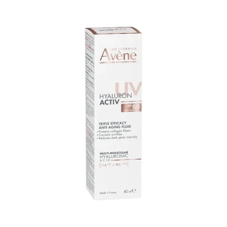 Fluid pentru fata anti-imbatranire cu tripla actiune SPF 50 Hyaluron bioactiv B3, 40 ml, Avene — preț și oferte