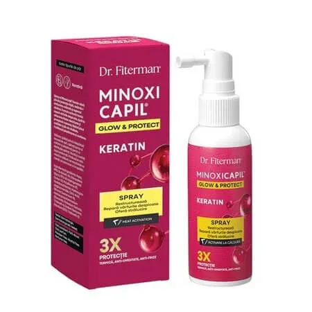 Spray pentru par deteriorat Minoxicapil Keratin, 60 ml, Doctor Fiterman — preț și oferte