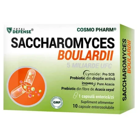 Saccharomyces boulardii, 10 capsule enterosolubile, Cosmo Pharm — preț și oferte