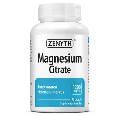 Magneziu citrat, 1200 mg, 90 capsule, Zenyth — preț și oferte