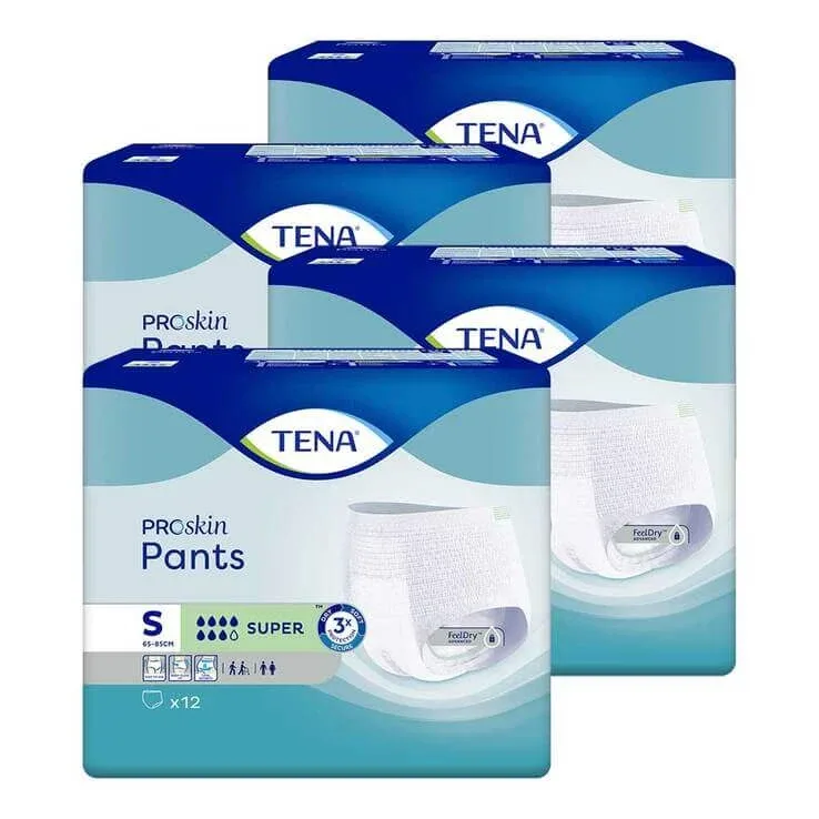 TENA Pants Super S pentru incontinență, 4X12 buc. n.v. — preț și oferte