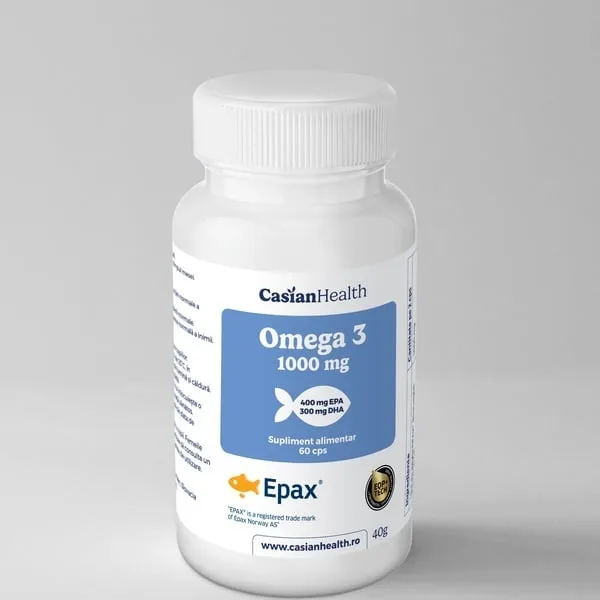 Omega 3 1000 mg, 60 capsule, Casian Health — preț și oferte