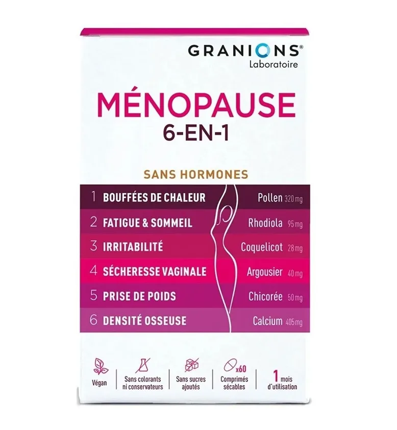 Menopause 6 in 1, 60 comprimate, Granions — preț și oferte