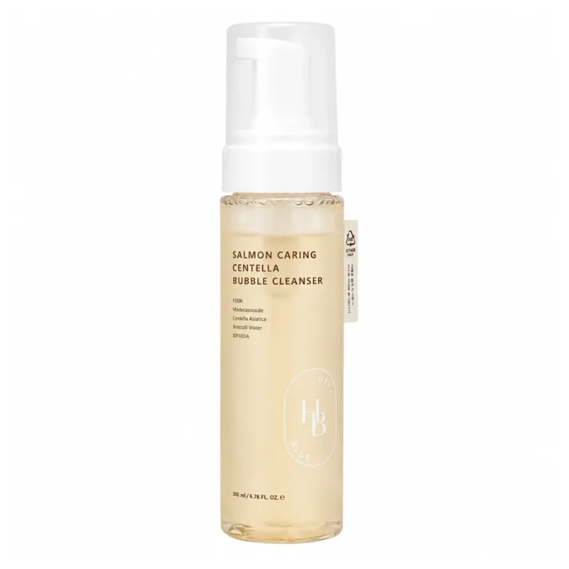 Spuma pentru curatarea tenului PDRN Salmon Caring Centella, 200 ml, Heveblue — preț și oferte