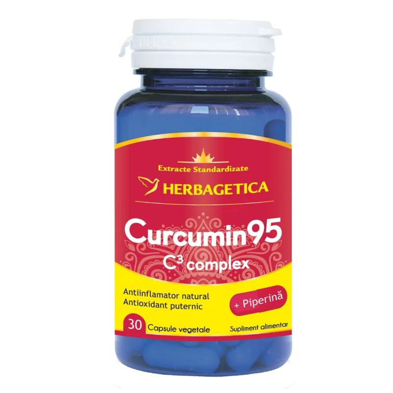 Curcumin 95 C3 complex, 30 capsule, Herbagetica — preț și oferte