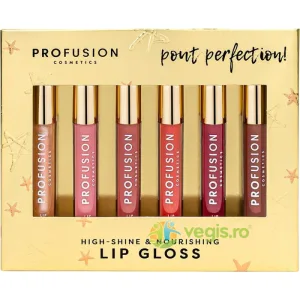 Set Gloss pentru Buze cu Stralucire Intensa si Efect Hranitor 6x15ml