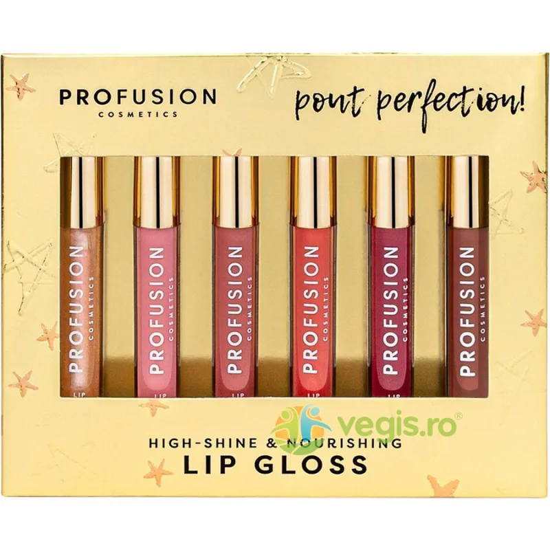 Set Gloss pentru Buze cu Stralucire Intensa si Efect Hranitor 6x15ml PROFUSION COSMETICS — preț și oferte