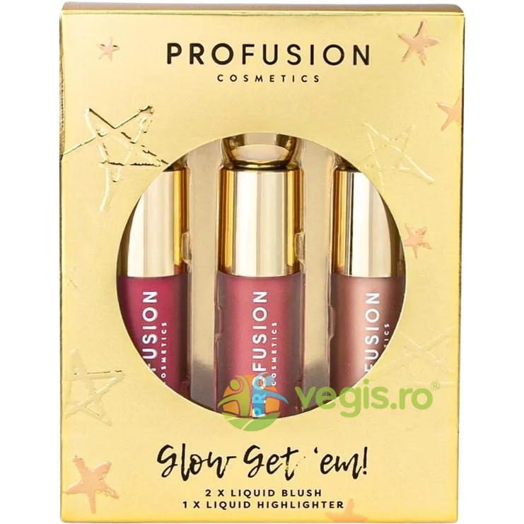Set Blush Lichid 2buc + Iluminator Lichid 13.5ml PROFUSION COSMETICS — preț și oferte