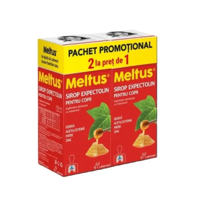 Meltus Expectolin Sirop copii 100ml Pachet  2 la pret de 1 Solacium Solacium Pharma — preț și oferte