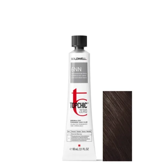 Vopsea permanenta de par fara amoniac Goldwell Topchic Zero 6NN 60ml — preț și oferte