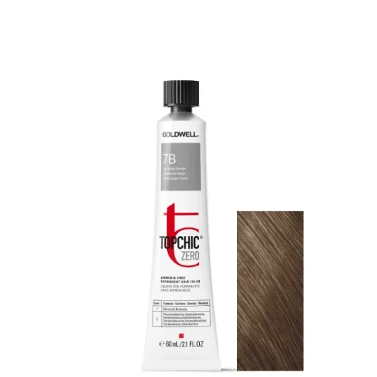 Vopsea permanenta de par fara amoniac Goldwell Topchic Zero 7B 60ml — preț și oferte