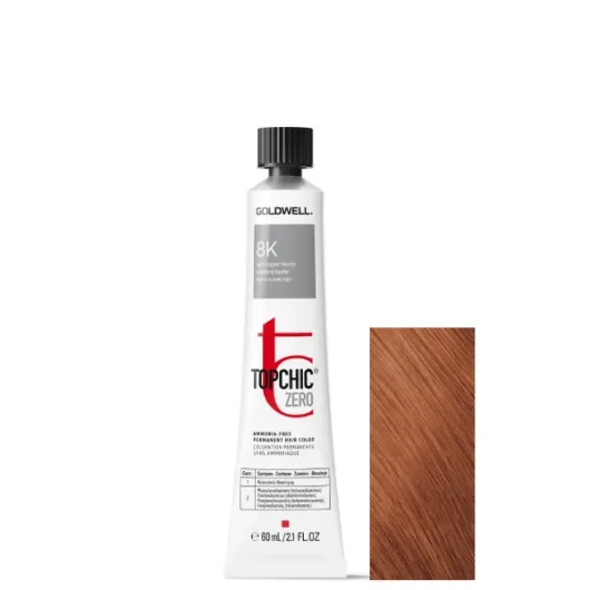 Vopsea permanenta de par fara amoniac Goldwell Topchic Zero 8K 60ml — preț și oferte