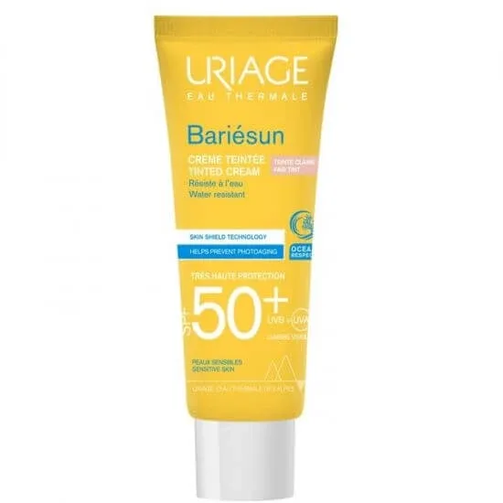 Crema colorata pentru protectie solara SPF50+ Bariesun, 50 ml, ten deschis, Uriage — preț și oferte