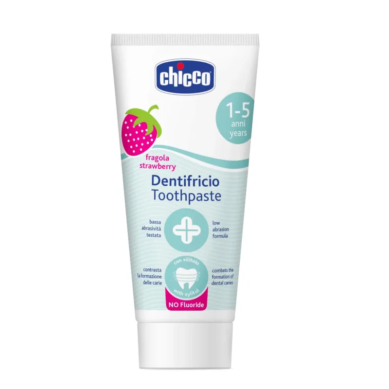 Chicco, pastă de dinți fără fluor, după 12 luni, aromă de căpșuni, 50 ml — preț și oferte