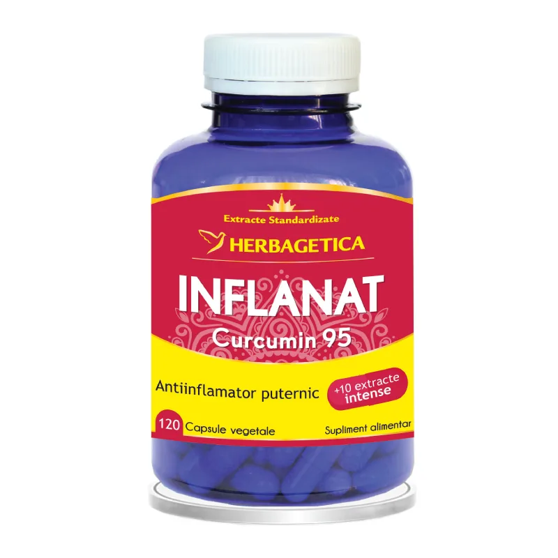 Inflanat Curcumin 95, 120 capsule, Herbagetica — preț și oferte