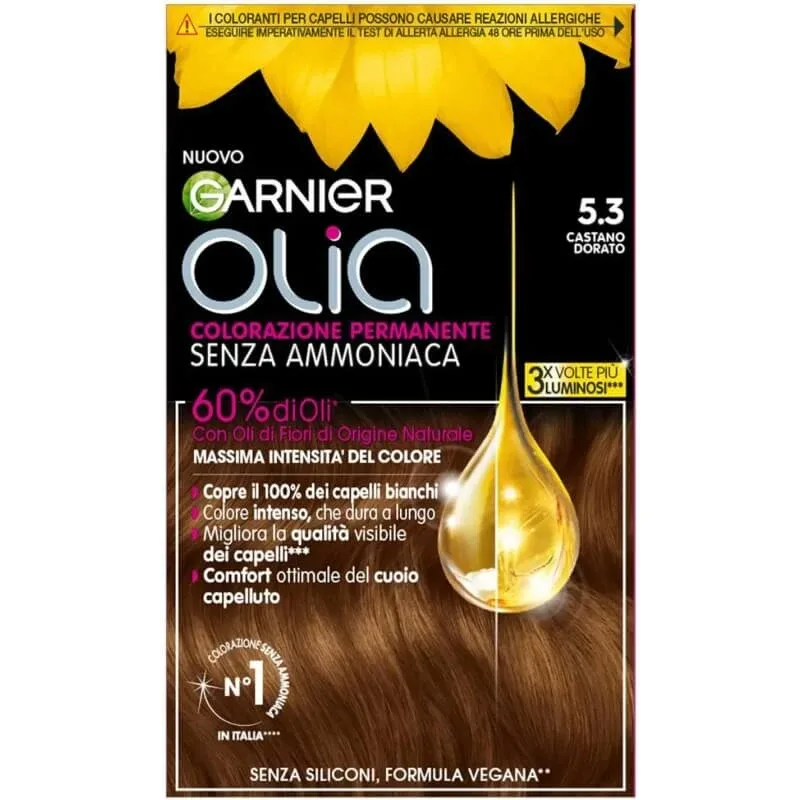 Garnier Olia – vopsea permanentă fără amoniac nr. 5,3, castaniu auriu — preț și oferte