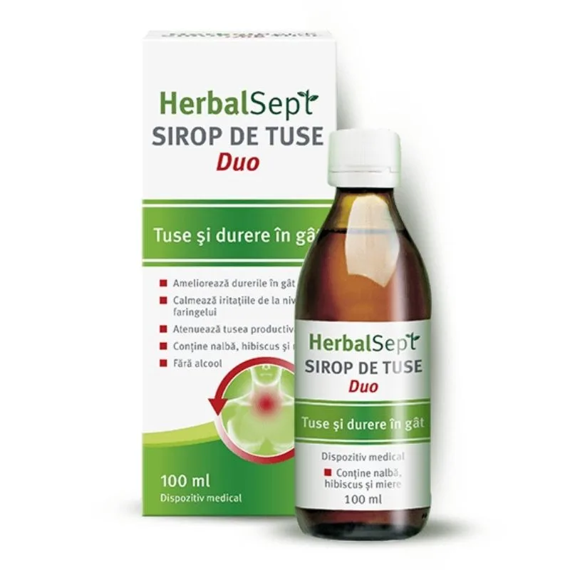Sirop de tuse HerbalSept Duo Theiss Naturwaren, 100ml, Zdrovit — preț și oferte