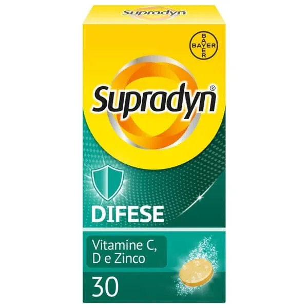 Supradyn Defences 30 Tablete efervescente Vitamina C D Zinc Sistem imunitar — preț și oferte