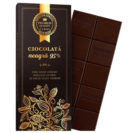 Ciocolata neagra 95%, 70 g, Laboratoarele Remedia — preț și oferte