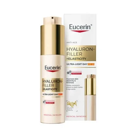 Crema de fata cu SPF50, Hyaluron-Filler + Elasticity, 50 ml, Eucerin — preț și oferte