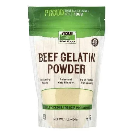 Pulbere Gelatina bovina, 454 g, Now Foods — preț și oferte